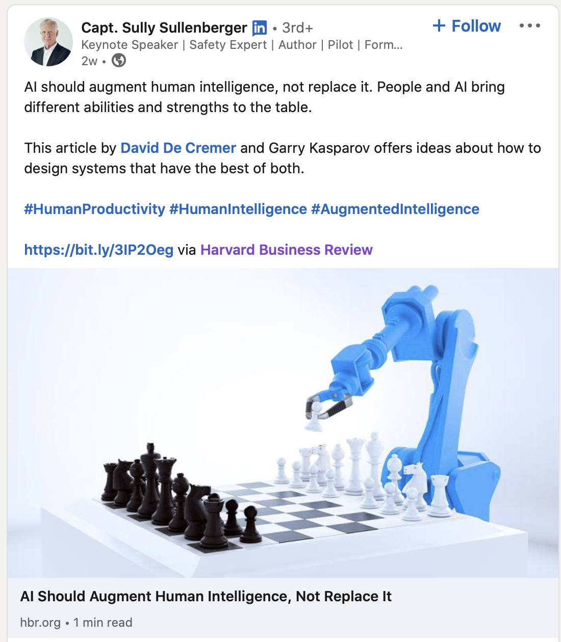 Garry Kasparov: At peace with AI